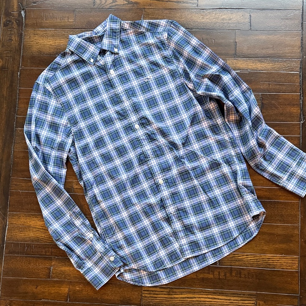 Vineyard Vines Multicolor Plaid Button Down Shirt. Mens XS